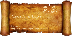 Pinczés Egon névjegykártya